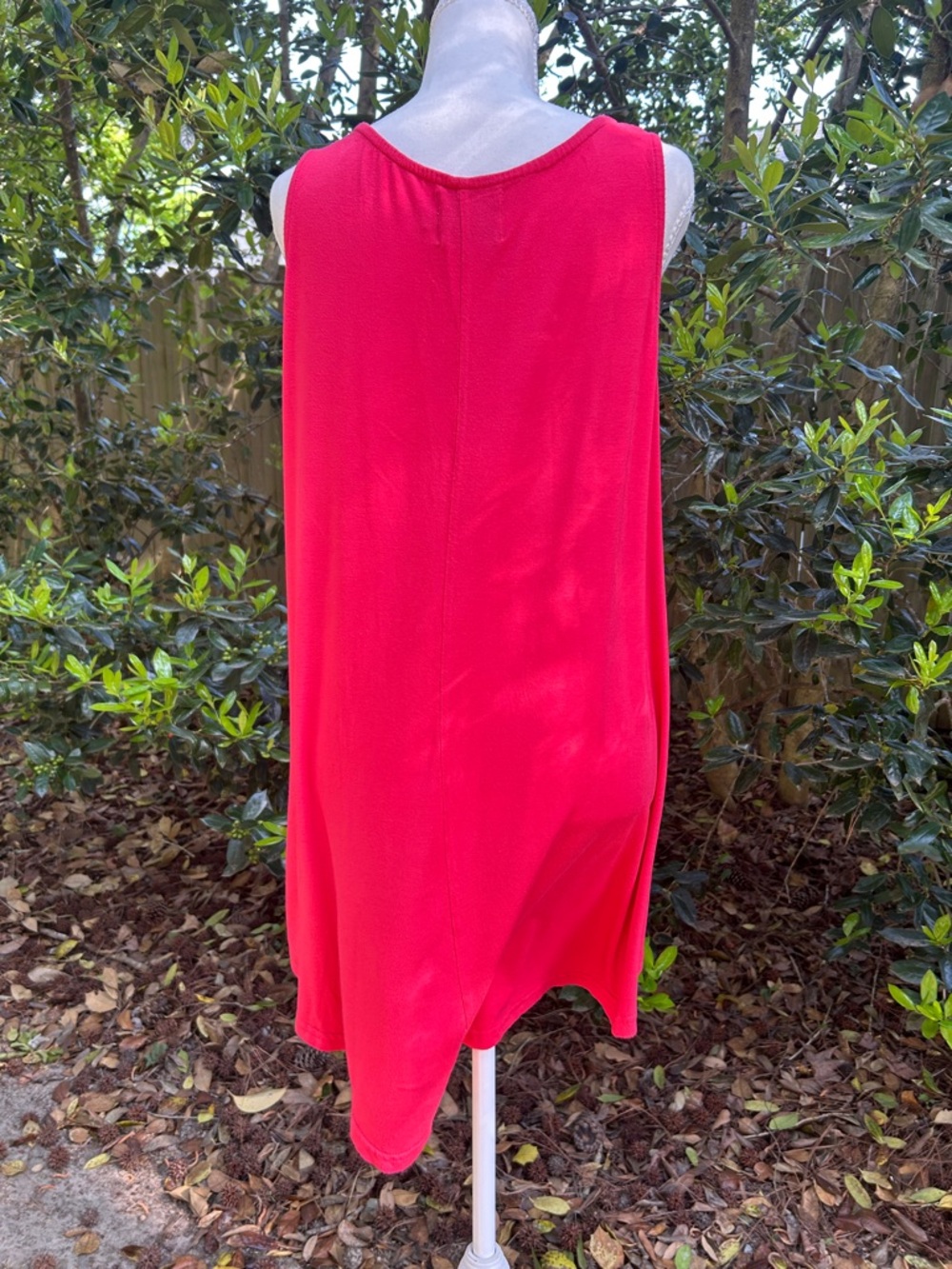 Judith March Coral Red Flowy Tank Tunic/Mini Dress - Picture 2 of 5